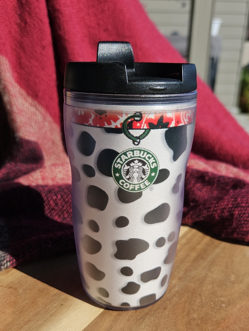 2009 Starbucks Coffee Dog Days Dalmatian Travel Tumbler With Lid 8oz